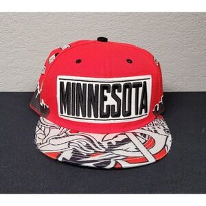 Malaki Minnesota  Minneapolis Saint Paul SnapBack Baseball Hat Cap Red Sports